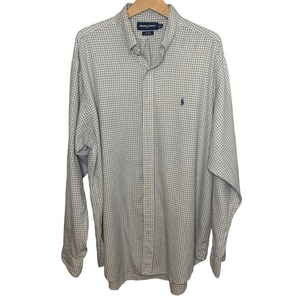 Ralph Lauren Shirt Men's XL Blake Golf Long Sleeve Button Down Windowpane Plaid - Picture 1 of 6